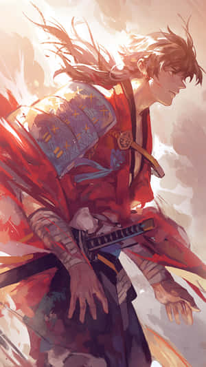 Picha ya Mandhari ya Samurai Anime Katsugeki Touken Ranbu Fanart — Samurai wa Kijapani Picha ya Ukuta