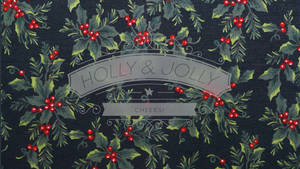 Picha ya meza ya Krismasi ya Holly Jolly — Krismasi ya kompyuta ya mezani Picha ya Ukuta