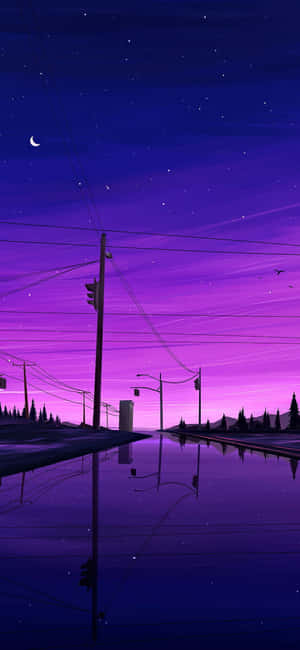 Picha za Purple Aesthetic — Galaxy A Picha ya Ukuta