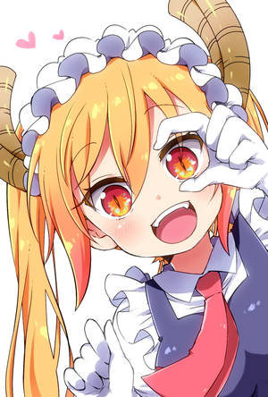 Picha ya Msichana wa Anime Baridi Tohru Joka