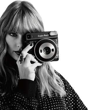 Picha ya Kamera ya Polaroid Iliyokatwa Nyeusi na Nyeupe - Kamera ya Fujifilm Taylor Swift, Pakua HD Png