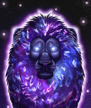 Picha ya Simba wa Galaxy — Pixel Fold Picha ya Ukuta