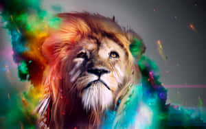 Picha ya Simba wa Galaxy — Galaksi simba Picha ya Ukuta