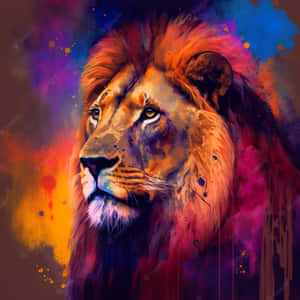 Picha ya Simba wa Galaxy — Galaksi simba Picha ya Ukuta
