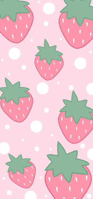 Pastel Strawberry Portrait — Oppo A6 Picha ya Ukuta