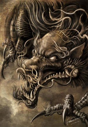 Picha ya tattoo ya dragon ya Japani wallpaper — OnePlus Pad Go 2 Picha ya Ukuta