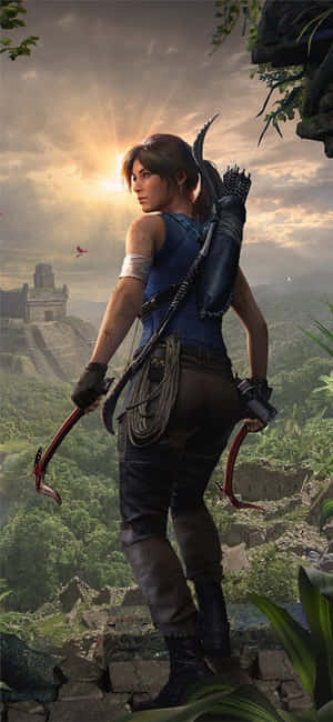 Iphone X Shadow Of The Tomb Raider Background — Galaxy F07 Picha ya Ukuta