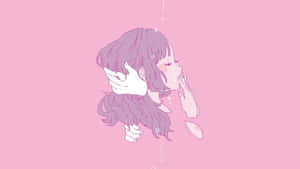 Picha za Pink Anime Aesthetic — Pink anime aesthetic Picha ya Ukuta