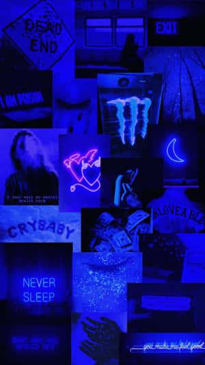 Mandhari ya Bluu Mwitu — Blue aesthetic GIF Picha ya Ukuta