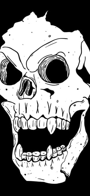 Skull Phone — iPhone 16 Picha ya Ukuta