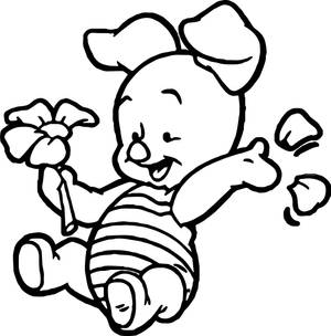 Tasubandika ya Petali za Mwembe wa Piglet — Pixel Watch 5 Picha ya Ukuta
