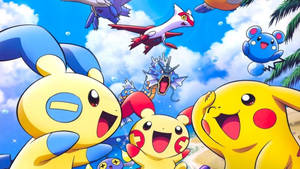 Pikachu Anabadilika Pokemon Baridi — Pokemon baridi Picha ya Ukuta