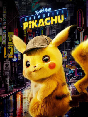 Pikachu Mpelelezi wa Pokemon Bango la Filamu Mtaani — Pokemon Picha ya Ukuta