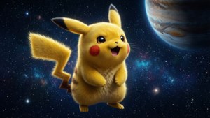Pikachu wa anga anayeelea angani