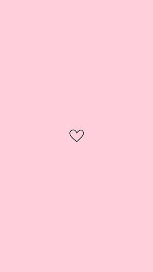 Picha ya Pink Aesthetic ya IPhone na Moyo
