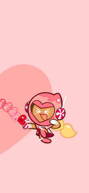 Pink Choco Cookie Run wallpaper — iPhone 13 Pro Max Picha ya Ukuta