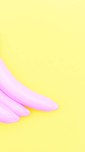 Pisang Merah Muda Estetika Kuning Pastel — Aesthetic ya Pastel Yellow Picha ya Ukuta