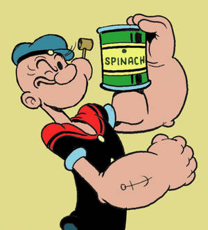 Popeye Anabeba Kikombe cha Spinach wallpaper — Galaxy Z Fold Picha ya Ukuta