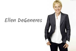 Posta ya Ellen Degeneres pamoja na jina lake wallpaper — Safi Picha ya Ukuta