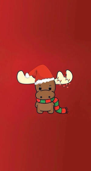 Posta ya Krismasi ya moose mzuri wallpaper — Pendwa Krismasi Picha ya Ukuta