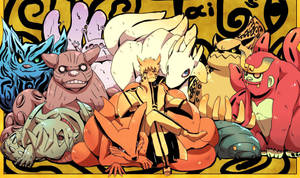 Posta ya Naruto na Mnyama Wenye Ncha wallpaper — Naruto aesthetic Picha ya Ukuta