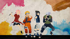 Sanaa Dijitali ya Posta ya Timu 7 ya Naruto — Naruto aesthetic Picha ya Ukuta