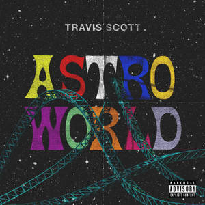 Wallpaper of Astroworld album with artistic roller coaster track in retro wave theme. — Pixel Watch Picha ya Ukuta