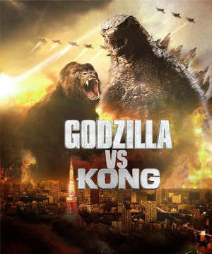 Godzilla vs Kong movie poster wallpaper — Motorola Razr Ultra 2025 Picha ya Ukuta
