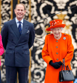 Prince Edward Na Malkia Elizabeth II — Huawei Mate X7 Picha ya Ukuta