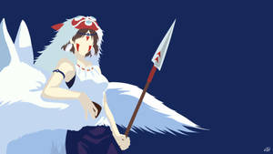 Princess Mononoke Anime ya Kimaadili — Anime ya minimalist Picha ya Ukuta