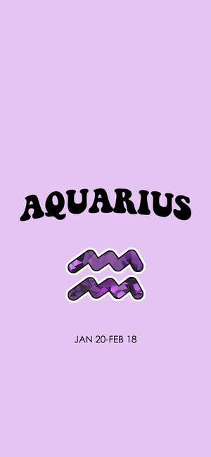 Purple Aquarius Zodiac poster wallpaper — iPhone 13 Mini Picha ya Ukuta
