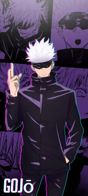 Purple Gojo Jujutsu Kaisen IPhone — POCO C81x Picha ya Ukuta