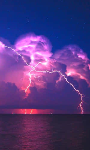 Purple Lightning — Infinix Xpad Picha ya Ukuta