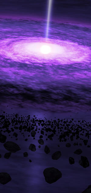 Purple Quasar Space Phone — iPhone Air Picha ya Ukuta
