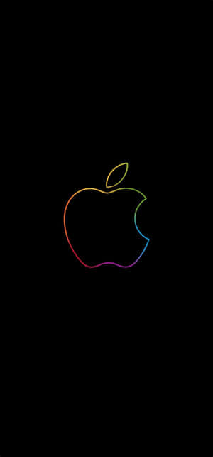 "Radiant Apple Rainbow Logo on Sleek iPhone Background" — Oppo Find X9s Picha ya Ukuta