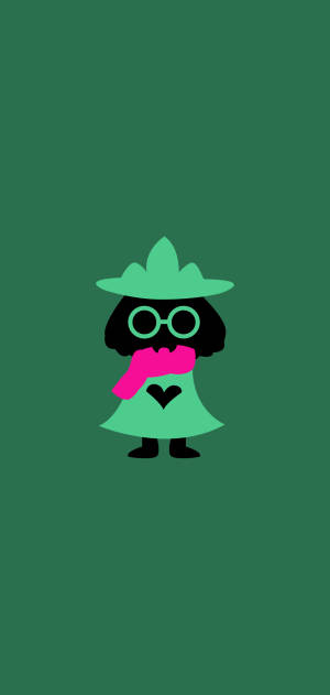 Ralsei minimalist wallpaper — iPhone 14 Plus Picha ya Ukuta