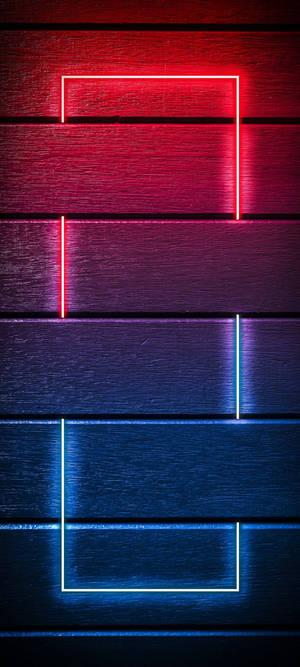 Red and blue neon light wall wallpaper — iPhone 16 Picha ya Ukuta