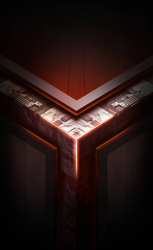 Red theme Asus ROG phone logo wallpaper — Galaxy Tab S10 Ultra Picha ya Ukuta