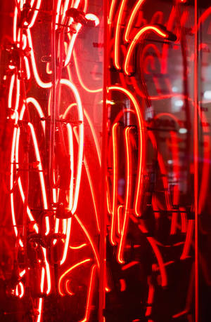 Red Neon Wires Wallpaper — Honor MagicPad 3 Pro 12.3 Picha ya Ukuta