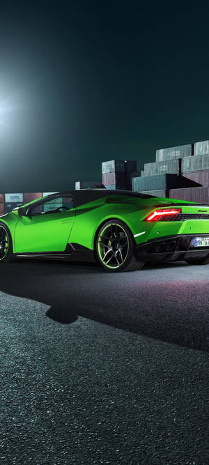 Redmi Note 10 Kijani Lamborghini Huracán — Tecno Camon 40 Pro Picha ya Ukuta