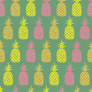 A colorful pattern of pineapples in HD wallpaper — Pixel Watch 4 Picha ya Ukuta