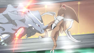 Rhyhorn dhidi ya Kabutops — Anime Picha ya Ukuta