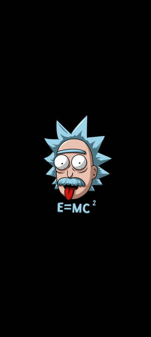 Rick And Morty Cool Einstein Poster — Pixel 11 Picha ya Ukuta