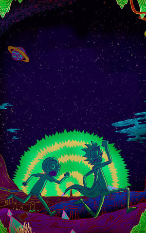Rick And Morty kwa Vyombo vya Kati — Galaxy Tab S9 Picha ya Ukuta