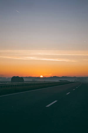 Road with sky view wallpaper — Subuhi Picha ya Ukuta