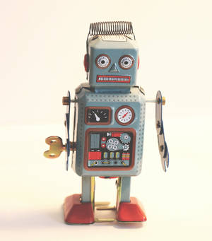 Roboti ya Vintage ya Miniature wallpaper — Vivo X Fold Picha ya Ukuta