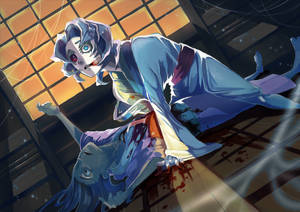 Rui Demon Slayer ndani ya nyumba wallpaper — Rui Demon Slayer Picha ya Ukuta
