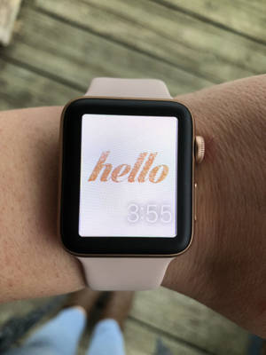 Apple Watch glitter hello dial wallpaper — Apple Watch Picha ya Ukuta