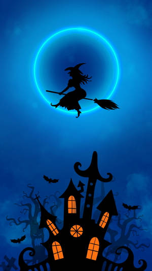 Saa ya Neoni ya Halloween wallpaper