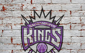 Sacramento Kings Logo In Brick Wall wallpaper — Neutral Picha ya Ukuta